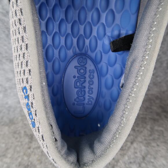Crocs Shoes Mens 13 LiteRide Loafers Slip On Casual Trainer Mesh Grey Comfort - Picture 9 of 13